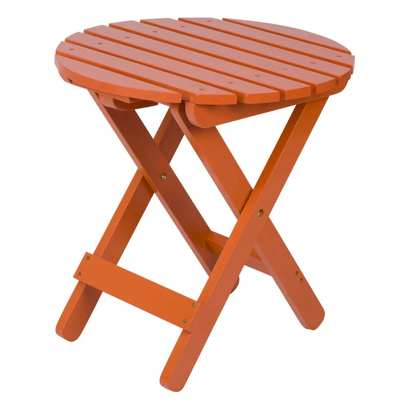 Remedy 19 Table pliante ronde en bois de cèdre assemblée