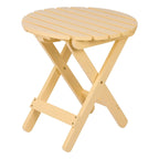 Remedy 19 Table pliante ronde en bois de cèdre assemblée
