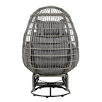 Fauteuil pivotant d'extérieur avec coussins, pour balcon, piscine et jardin