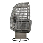 Fauteuil pivotant d'extérieur avec coussins, pour balcon, piscine et jardin