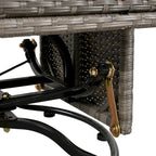 Fauteuil pivotant d'extérieur avec coussins, pour balcon, piscine et jardin