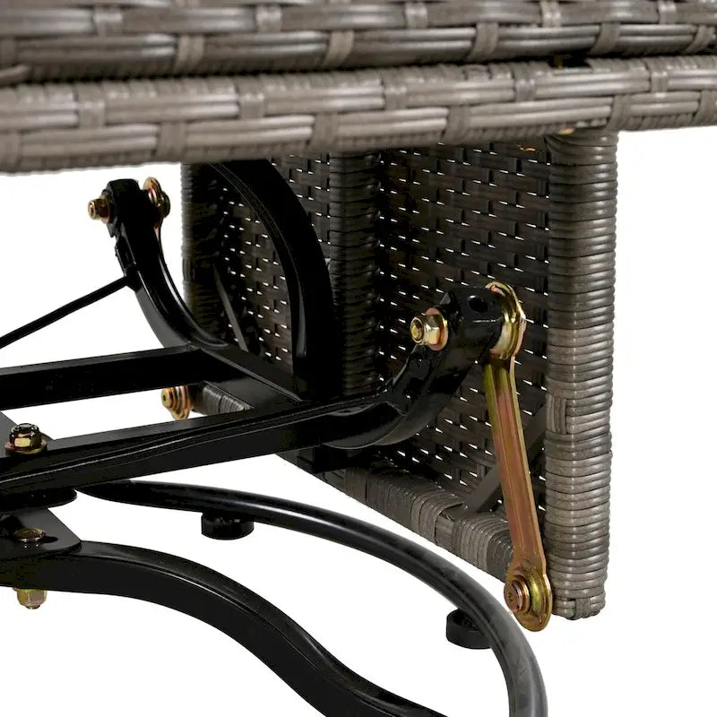 Fauteuil pivotant d'extérieur avec coussins, pour balcon, piscine et jardin