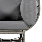 Fauteuil pivotant d'extérieur avec coussins, pour balcon, piscine et jardin
