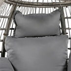 Fauteuil pivotant d'extérieur avec coussins, pour balcon, piscine et jardin