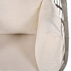 Fauteuil pivotant d'extérieur avec coussins, pour balcon, piscine et jardin