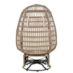 Fauteuil pivotant d'extérieur avec coussins, pour balcon, piscine et jardin