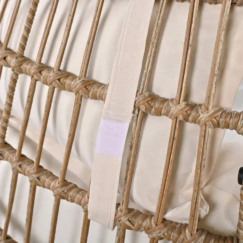 Fauteuil pivotant d'extérieur avec coussins, pour balcon, piscine et jardin