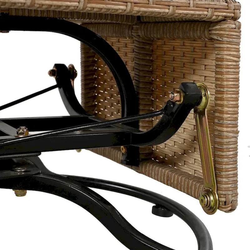 Fauteuil pivotant d'extérieur avec coussins, pour balcon, piscine et jardin