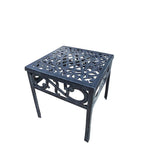 Table d'appoint carrée Dakota en fonte d'aluminium de 17 pouces