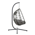 Fauteuil suspendu œuf avec support, balancelle d'intérieur/extérieur, fauteuil suspendu œuf pour terrasse, fauteuil suspendu panier avec support pour chambre, balcon