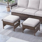 Fauteuil à bascule pivotant Gymojoy avec repose-pieds - Marron