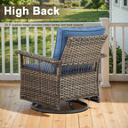 Fauteuil à bascule pivotant Gymojoy avec repose-pieds - Marron