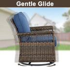 Fauteuil à bascule pivotant Gymojoy avec repose-pieds - Marron