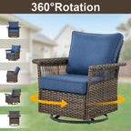 Fauteuil à bascule pivotant Gymojoy avec repose-pieds - Marron