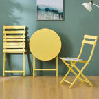 Ensemble bistro de patio 3 pièces comprenant une table ronde pliable et des chaises