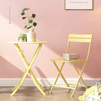 Ensemble bistro de patio 3 pièces comprenant une table ronde pliable et des chaises