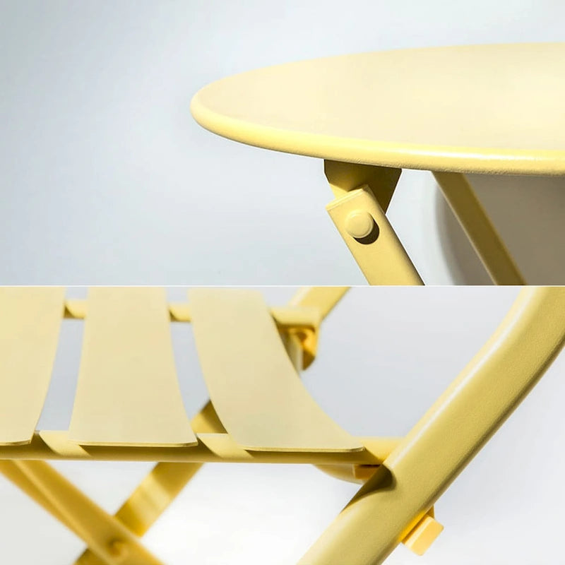 Ensemble bistro de patio 3 pièces comprenant une table ronde pliable et des chaises