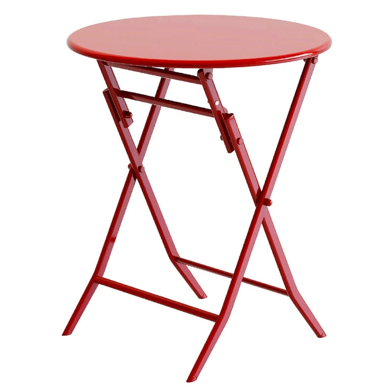 Ensemble bistro de patio 3 pièces comprenant une table ronde pliable et des chaises