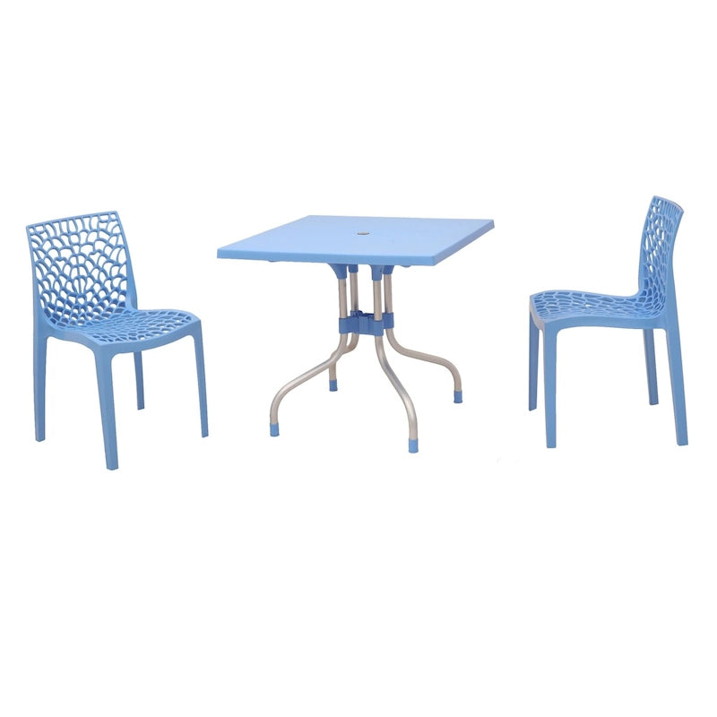 Ensemble de salon de jardin 3 pièces Lyra Square Table et Karissa