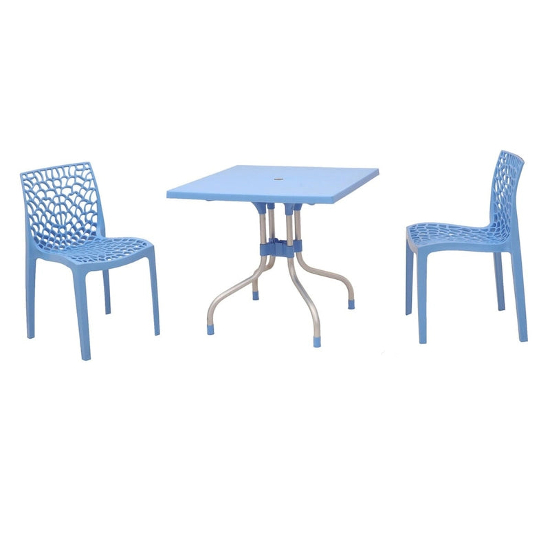 Ensemble de salon de jardin 3 pièces Lyra Square Table et Karissa