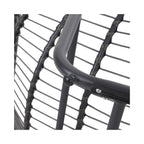 Fauteuil à bascule d'extérieur en rotin avec structure métallique et coussins, largeur 37,2 po