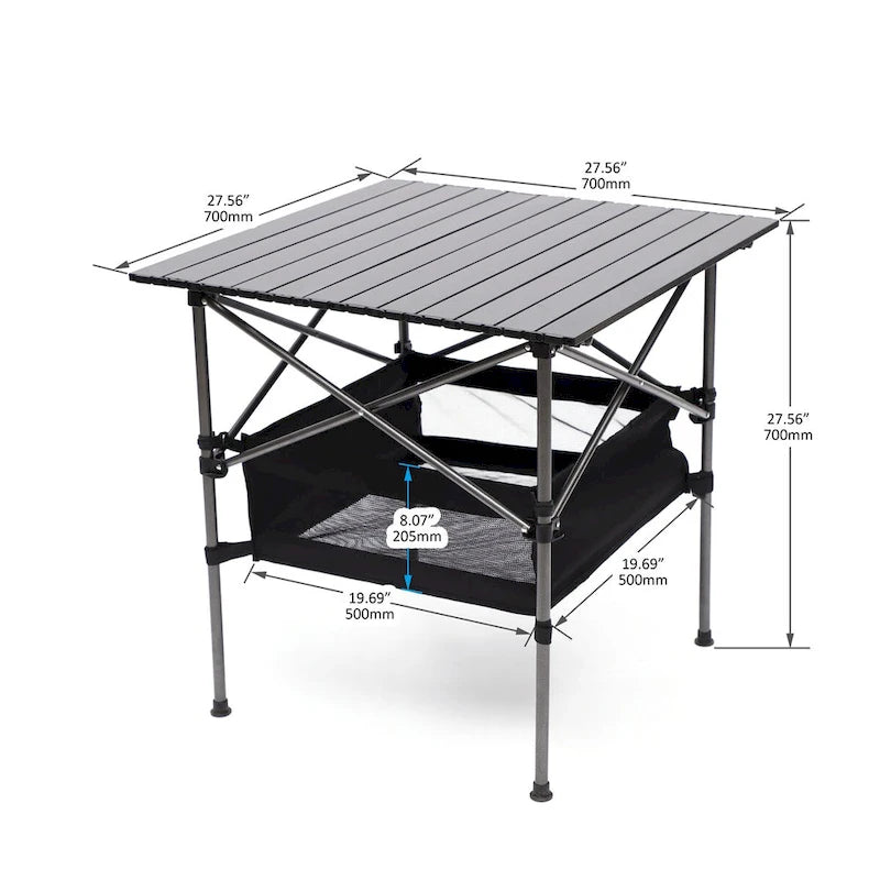 Ensemble de 5 tables et chaises pliantes d'extérieur, idéal pour l'intérieur, le camping, les pique-niques, la plage, le jardin, les barbecues, les fêtes et la terrasse.