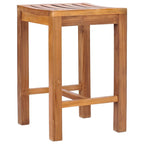 Ensemble de salle à manger bistro Chic Teak en teck, 3 pièces, modèle Seville, hauteur comptoir moyenne, avec 2 tabourets de bar et une table carrée de 35 pouces.