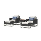 Ensemble de 5 chaises de patio d'extérieur Milo Espresso Sunbrella