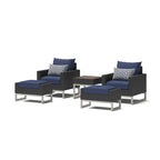Ensemble de 5 chaises de patio d'extérieur Milo Espresso Sunbrella