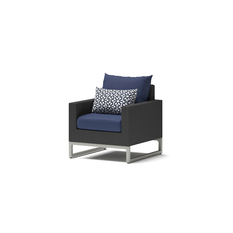Ensemble de 5 chaises de patio d'extérieur Milo Espresso Sunbrella