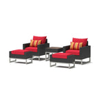 Ensemble de 5 chaises de patio d'extérieur Milo Espresso Sunbrella