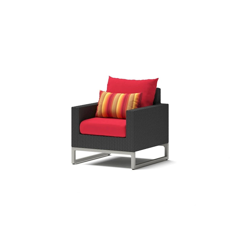 Ensemble de 5 chaises de patio d'extérieur Milo Espresso Sunbrella