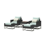 Ensemble de 5 chaises de patio d'extérieur Milo Espresso Sunbrella