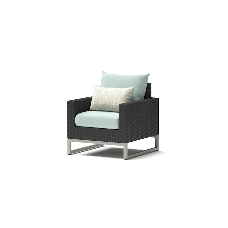 Ensemble de 5 chaises de patio d'extérieur Milo Espresso Sunbrella