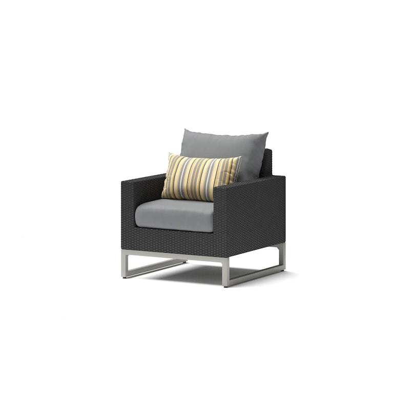 Ensemble de 5 chaises de patio d'extérieur Milo Espresso Sunbrella