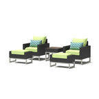 Ensemble de 5 chaises de patio d'extérieur Milo Espresso Sunbrella