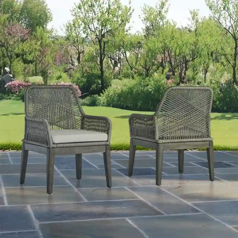 Chaises d'appoint de patio de qualité supérieure (ensemble de 2)