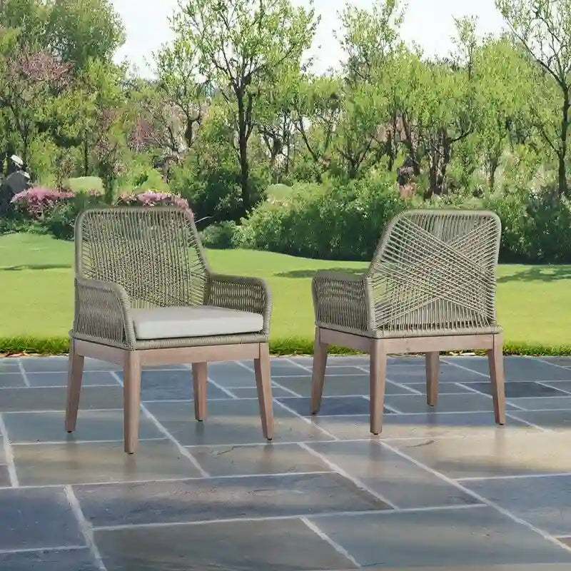 Chaises d'appoint de patio de qualité supérieure (ensemble de 2)