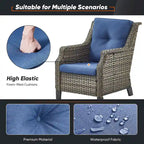Ensemble de 2 fauteuils de jardin individuels - Gris