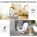 Chaise Adirondack rustique en bois pour terrasse extérieure avec porte-gobelet, résistante aux intempéries