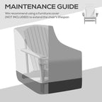 Chaise Adirondack rustique en bois pour terrasse extérieure avec porte-gobelet, résistante aux intempéries