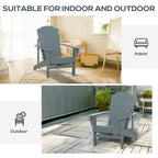 Chaise Adirondack rustique en bois pour terrasse extérieure avec porte-gobelet, résistante aux intempéries