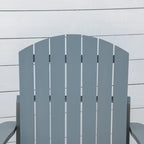 Chaise Adirondack rustique en bois pour terrasse extérieure avec porte-gobelet, résistante aux intempéries