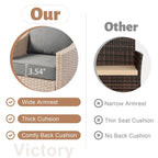 Ensemble de canapés de conversation 8 pièces en osier pour patio HOOOWOOO