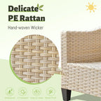 Ensemble de canapés de conversation 8 pièces en osier pour patio HOOOWOOO