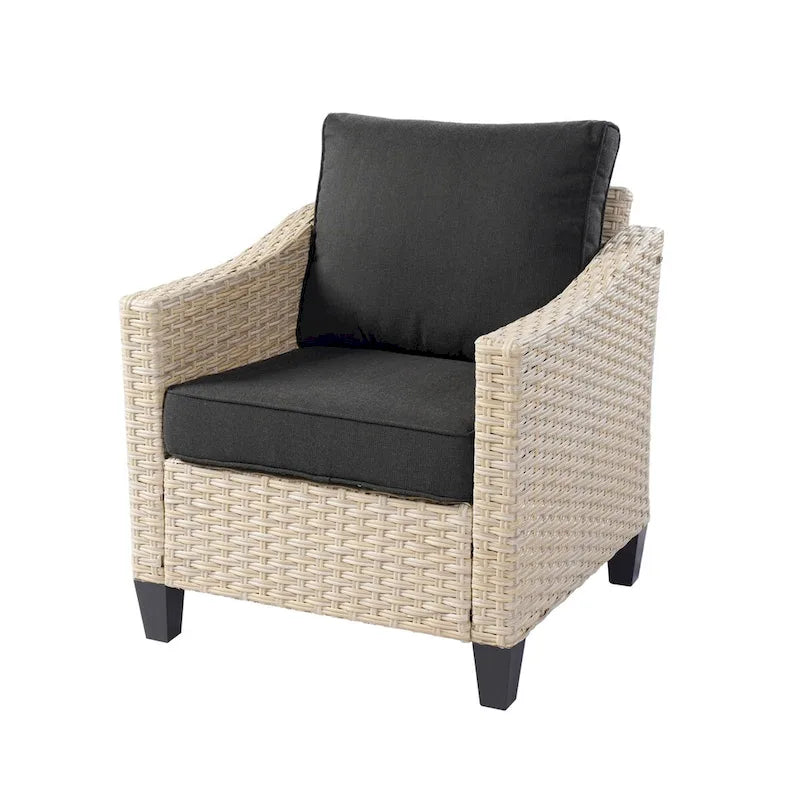 Ensemble de canapés de conversation 8 pièces en osier pour patio HOOOWOOO