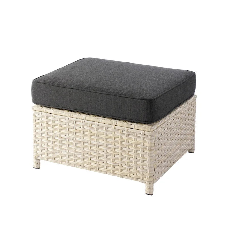 Ensemble de canapés de conversation 8 pièces en osier pour patio HOOOWOOO