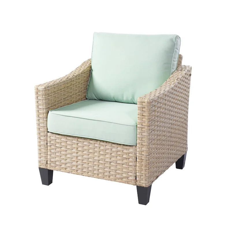 Ensemble de canapés de conversation 8 pièces en osier pour patio HOOOWOOO