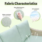 Ensemble de canapés de conversation 8 pièces en osier pour patio HOOOWOOO