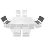 Ensemble de salle à manger pivotant LuXeo Tuscany Sling 7 pièces